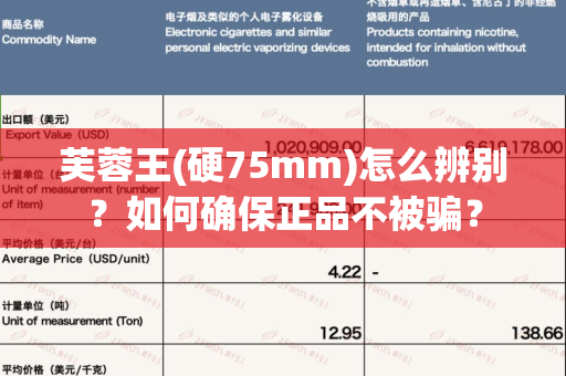 芙蓉王(硬75mm)怎么辨别？如何确保正品不被骗？